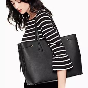 NWT kate spade black laurel way ari tote bag